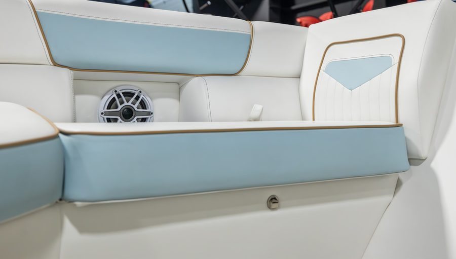 Berkshire Chill pontoon interior seating detail