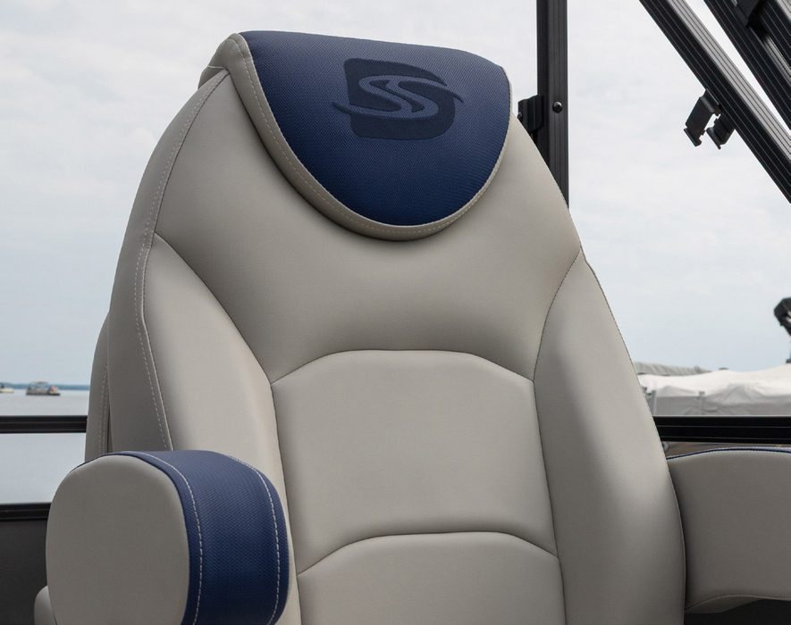 Dockside pontoon captain chair detail