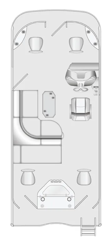 2026 Berkshire 22A CTS pontoon floorplan layout