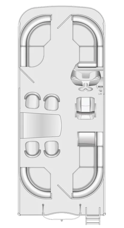 2026 Berkshire 22E CTS Chill pontoon floorplan layout
