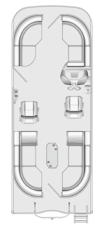 2026 Berkshire 22RFX CTS Chill pontoon floorplan layout