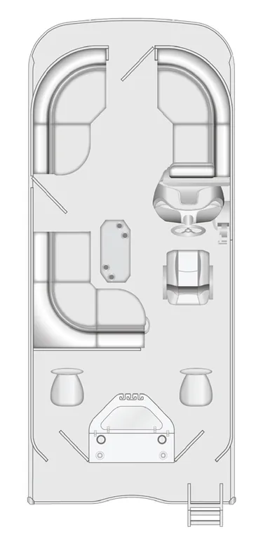 2026 Berkshire 22UL LE B pontoon floorplan layout
