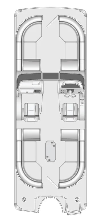 2026 Berkshire 23E RS STS pontoon floorplan layout