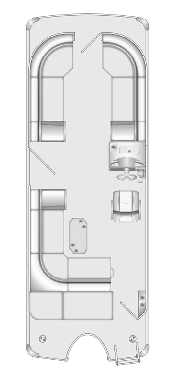 2026 Berkshire 23RFC STS pontoon floorplan layout