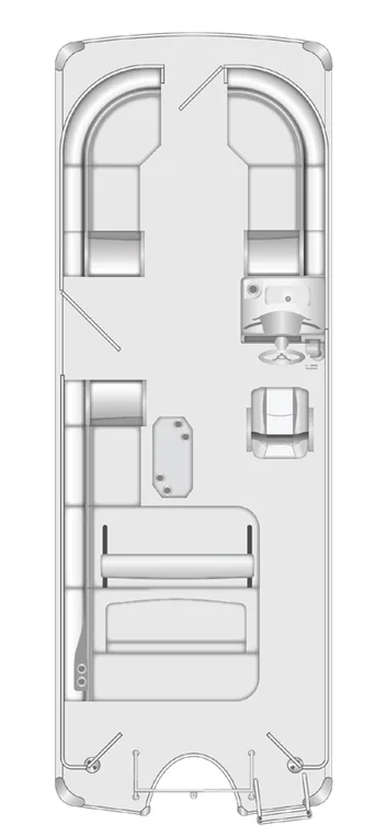2026 Berkshire 23UL DC STS pontoon floorplan layout