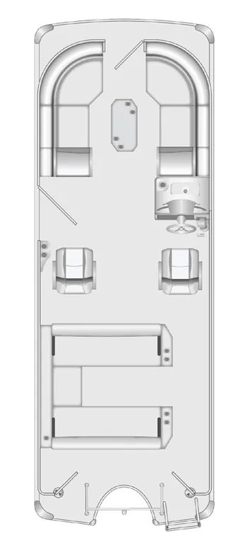 2026 Berkshire 23ULE DC STS pontoon floorplan layout