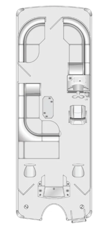 2026 Berkshire 23ULE STS pontoon floorplan layout