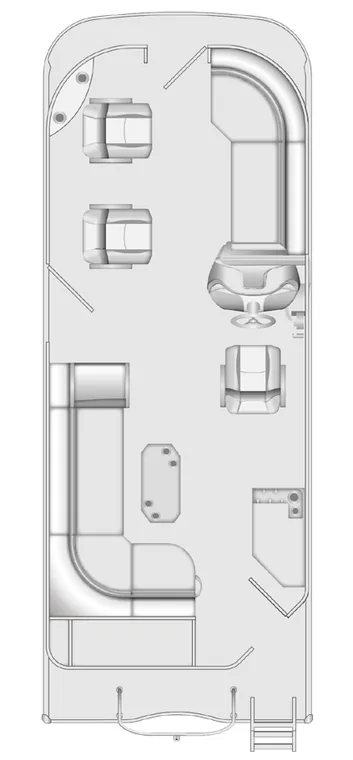2026 Berkshire 24E CTS pontoon floorplan layout