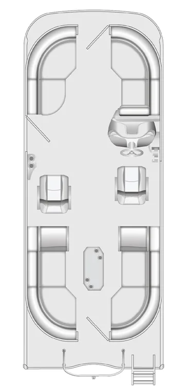 2026 Berkshire 24RFX CTS Chill pontoon floorplan layout