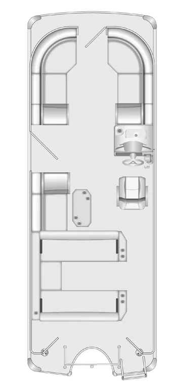 2026 Berkshire 25RFC STS pontoon floorplan layout