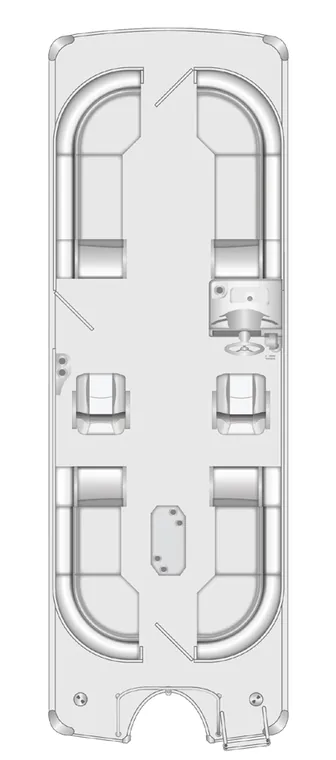 2026 Berkshire 25SBE STS pontoon floorplan layout