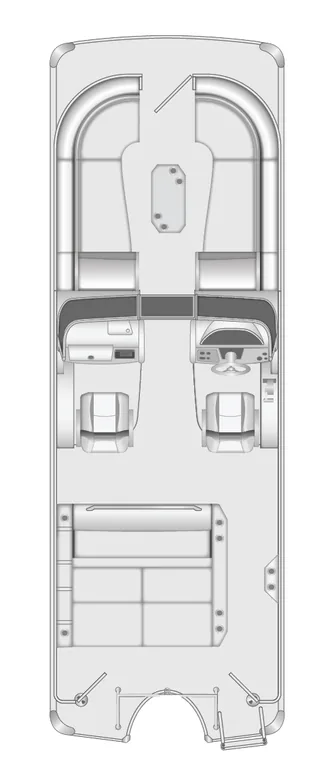 2026 Berkshire 25UL DC STS pontoon floorplan layout