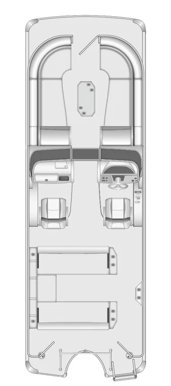 2026 Berkshire 25UL STS pontoon floorplan layout