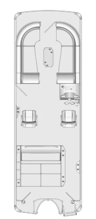 2026 Berkshire 25ULE DC STS pontoon floorplan layout