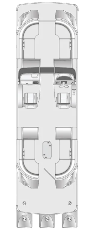 2026 Berkshire Triple CL9 DC pontoon floorplan layout