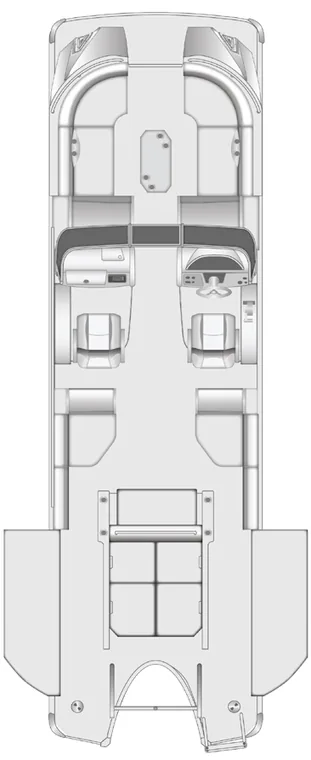 2026 Berkshire Triple RFX9 DC pontoon floorplan layout