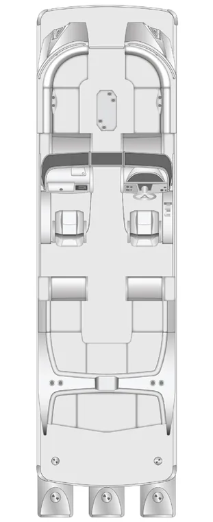 2026 Berkshire Triple SL9 DC pontoon floorplan layout