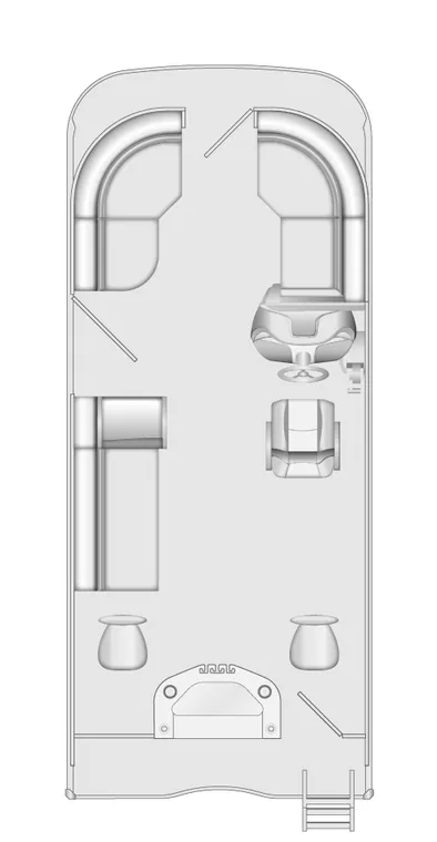 2026 Dockside 20DF pontoon fishing floorplan layout