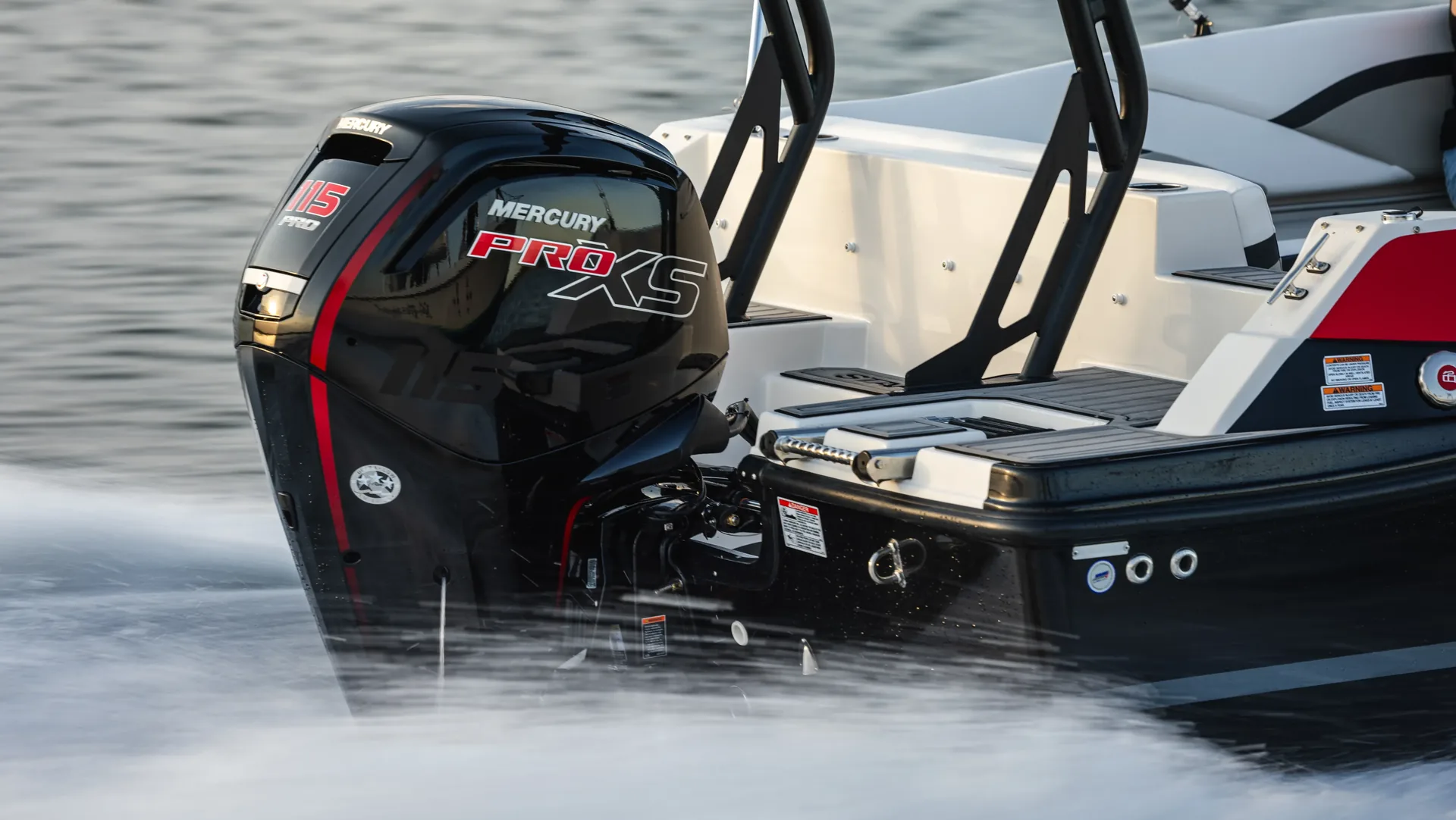 Mercury Pro XS outboard on the water